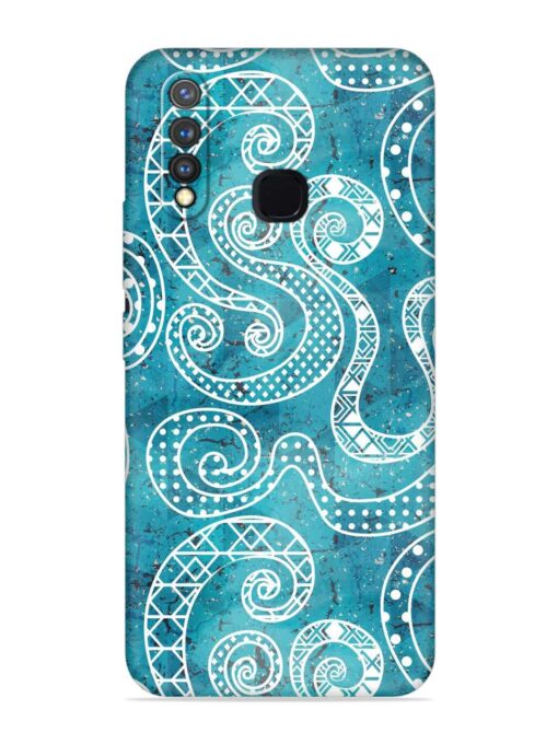 Vintage Curved Seamless Embossed Soft Silicone Case for Vivo Y19 Zapvi