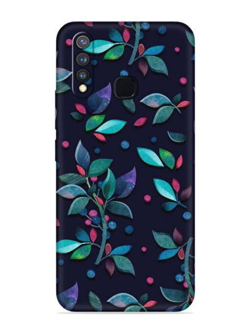 Decorative Watercolor Flower Embossed Soft Silicone Case for Vivo Y19 Zapvi