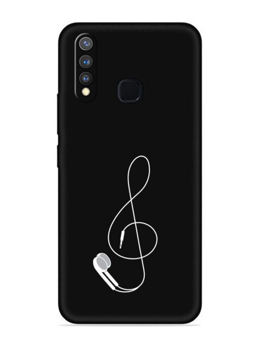 Music Earphone Vector Embossed Soft Silicone Case for Vivo Y19 Zapvi