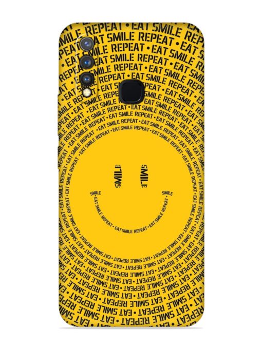 Smiley Embossed Soft Silicone Case for Vivo Y19 Zapvi