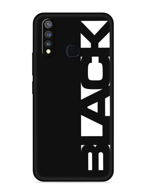 Black Typo Embossed Soft Silicone Case for Vivo Y19 Zapvi