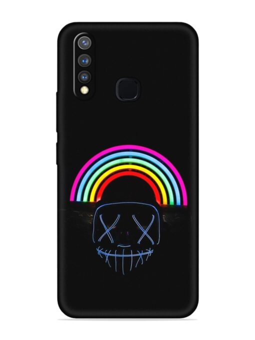 Mask Rainbow Embossed Soft Silicone Case for Vivo Y19 Zapvi