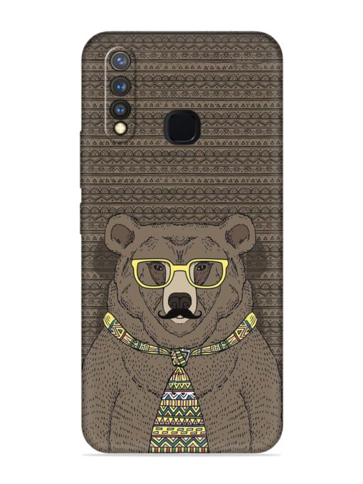 Grizzly Bear Embossed Soft Silicone Case for Vivo Y19 Zapvi