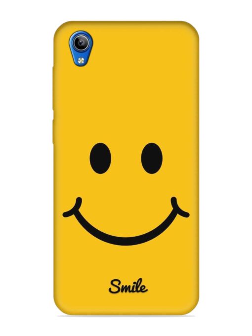 Yellow Smiley Embossed Soft Silicone Case for Vivo Y1S Zapvi