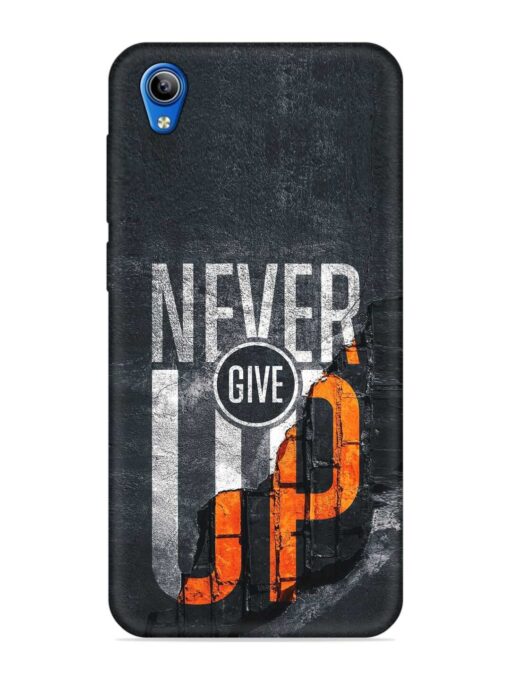 Never Give Up Embossed Soft Silicone Case for Vivo Y1S Zapvi