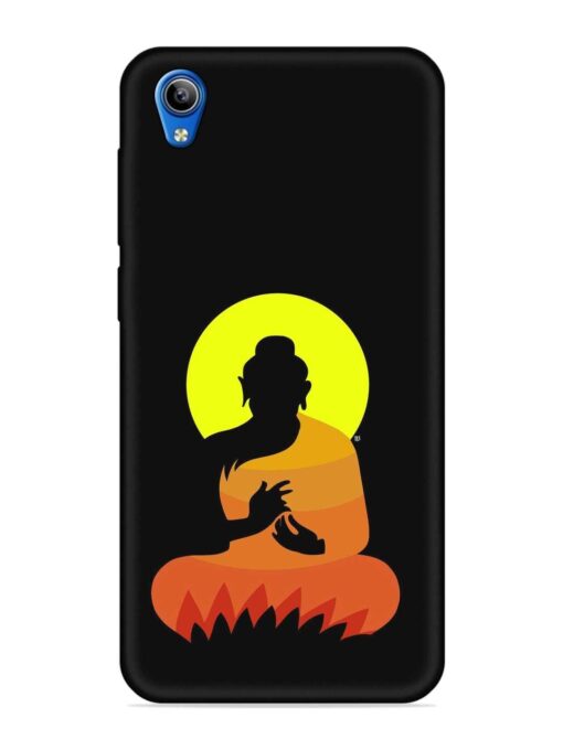 Buddha Art Black Embossed Soft Silicone Case for Vivo Y1S Zapvi