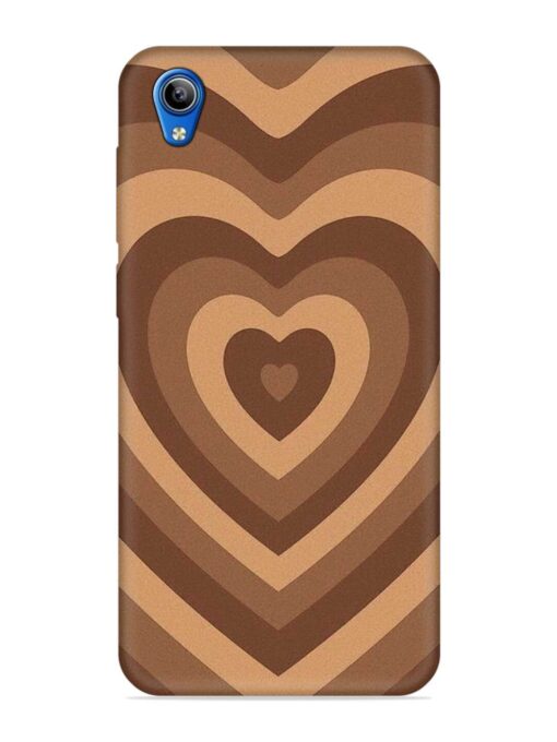 Brown Heart Embossed Soft Silicone Case for Vivo Y1S Zapvi