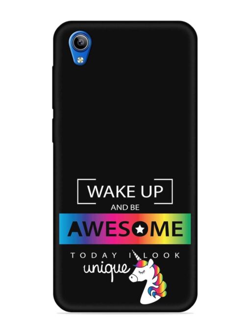 Inspirational Quote Unicorn Embossed Soft Silicone Case for Vivo Y1S Zapvi