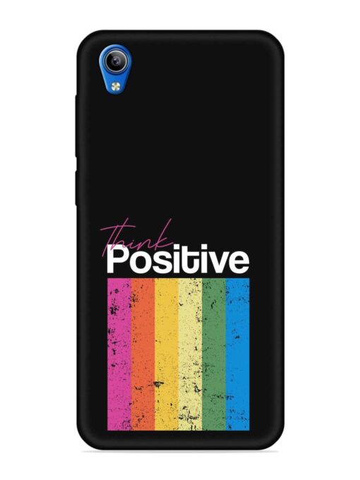 Think Positive Typography Embossed Soft Silicone Case for Vivo Y1S Zapvi