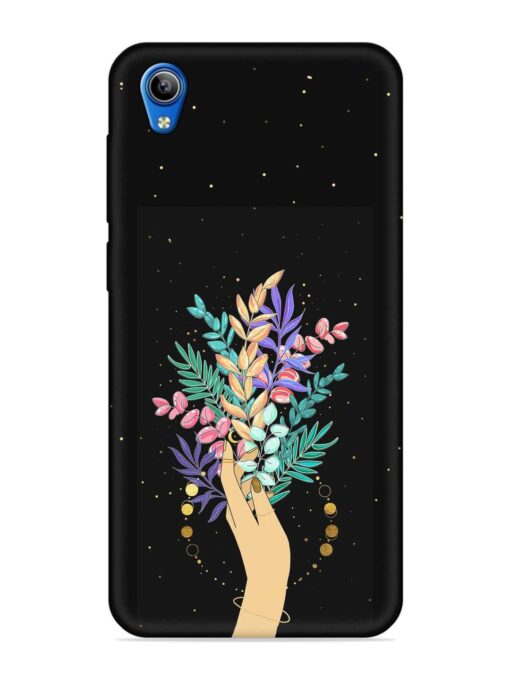 Flower On Hand Embossed Soft Silicone Case for Vivo Y1S Zapvi