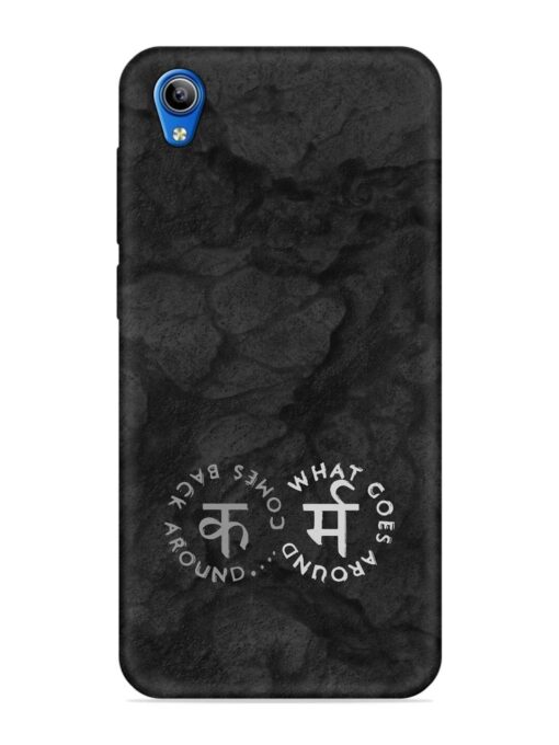 Karma Hindi Word Embossed Soft Silicone Case for Vivo Y1S Zapvi