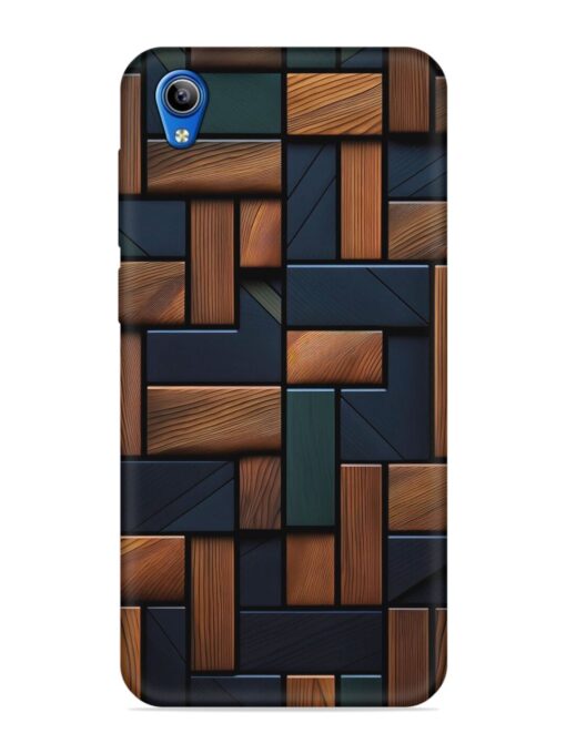 Wooden Background Cubes Embossed Soft Silicone Case for Vivo Y1S Zapvi