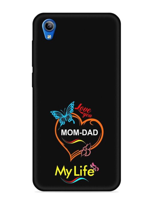 Love You Mom Dad Embossed Soft Silicone Case for Vivo Y1S Zapvi