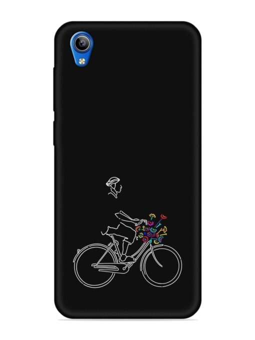 Minimalist Cycle Art Embossed Soft Silicone Case for Vivo Y1S Zapvi