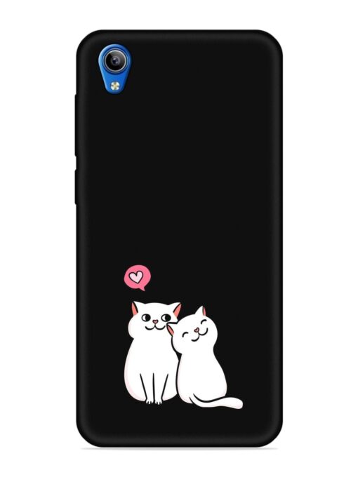 Cute Loving Cats Embossed Soft Silicone Case for Vivo Y1S Zapvi