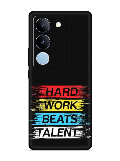 Hard Work Beats Embossed Soft Silicone Case for Vivo Y200 (5G) Zapvi