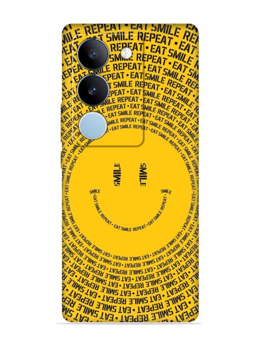 Smiley Embossed Soft Silicone Case for Vivo Y200 (5G) Zapvi