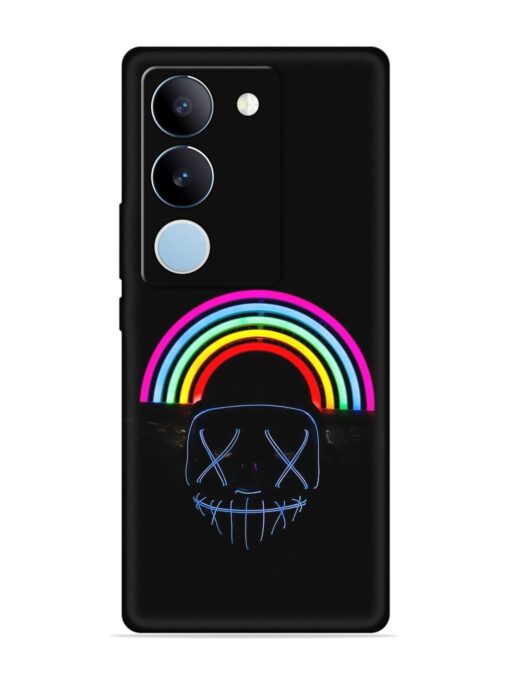 Mask Rainbow Embossed Soft Silicone Case for Vivo Y200 (5G) Zapvi