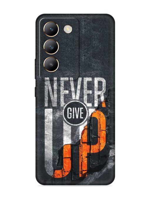 Never Give Up Embossed Soft Silicone Case for Vivo Y200E (5G) Zapvi