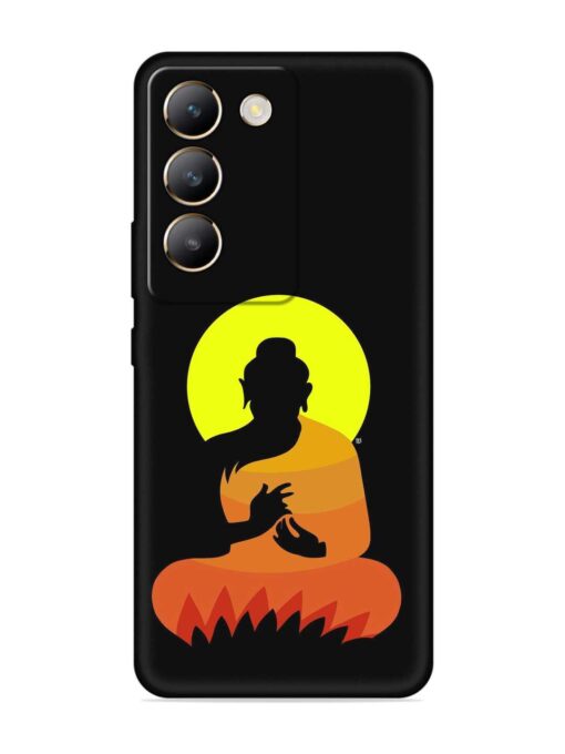 Buddha Art Black Embossed Soft Silicone Case for Vivo Y200E (5G) Zapvi