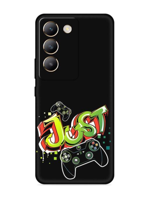 Graffiti Gamepad Illustration Embossed Soft Silicone Case for Vivo Y200E (5G)