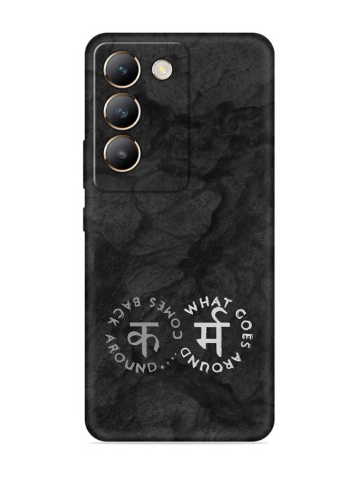 Karma Hindi Word Embossed Soft Silicone Case for Vivo Y200E (5G) Zapvi