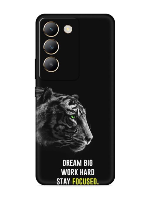 Dream Big Work Hard Embossed Soft Silicone Case for Vivo Y200E (5G)