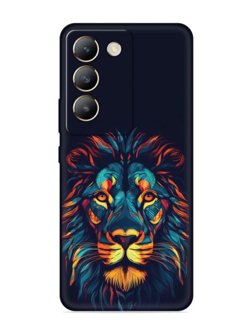 Colorful Lion Embossed Soft Silicone Case for Vivo Y200E (5G)