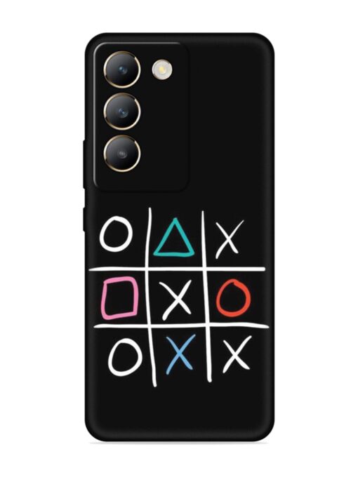 Super Neon Tic-Tac-Toe Embossed Soft Silicone Case for Vivo Y200E (5G)