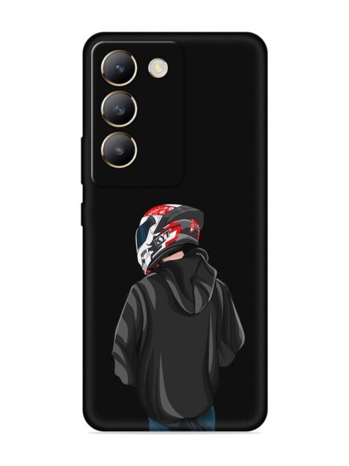 Motorcycle Rider Embossed Soft Silicone Case for Vivo Y200E (5G)