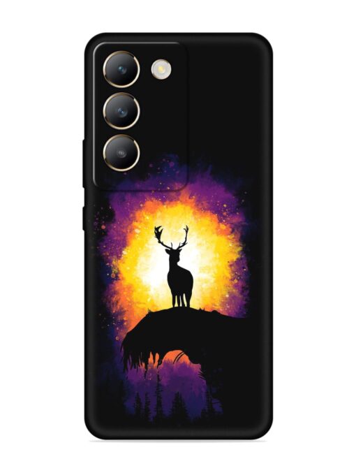 Elk Animal Art Embossed Soft Silicone Case for Vivo Y200E (5G) Zapvi