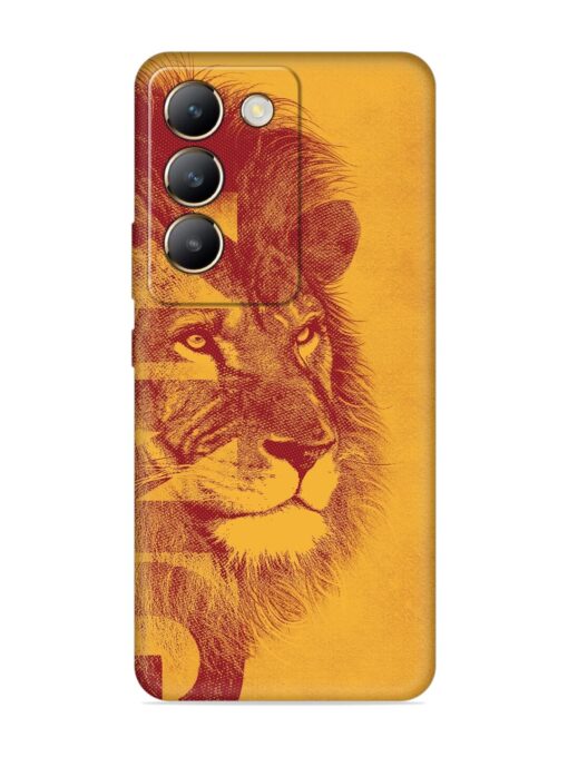 Gold Lion Crown Art Embossed Soft Silicone Case for Vivo Y200E (5G)