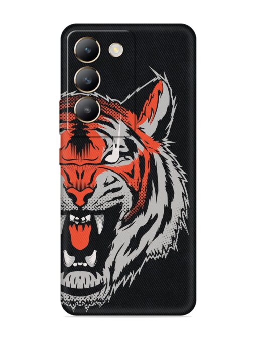 Tiger Aggression Embossed Soft Silicone Case for Vivo Y200E (5G) Zapvi