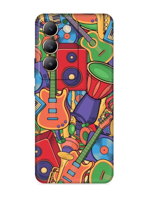 Colorful Music Art Embossed Soft Silicone Case for Vivo Y200E (5G)