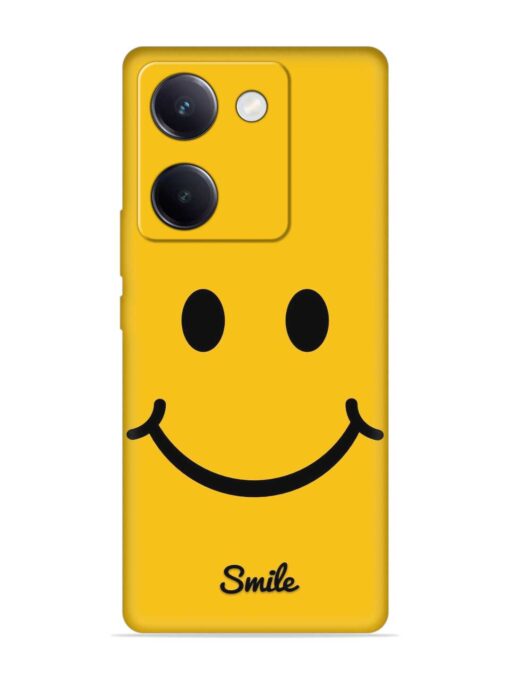 Yellow Smiley Embossed Soft Silicone Case for Vivo Y200 Pro (5G) Zapvi