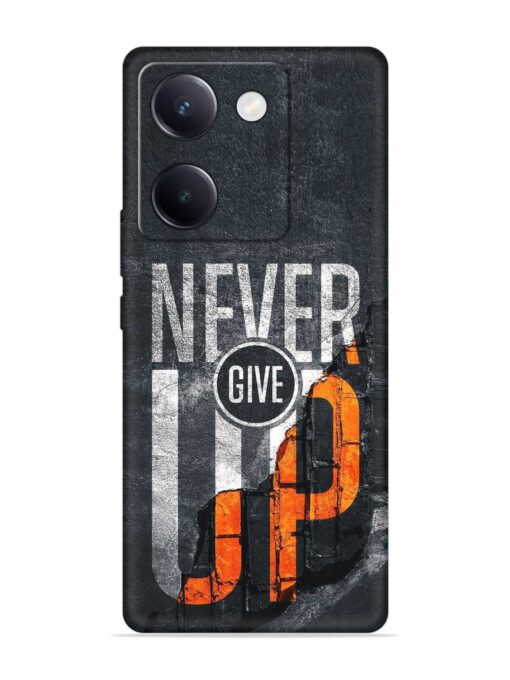 Never Give Up Embossed Soft Silicone Case for Vivo Y200 Pro (5G) Zapvi