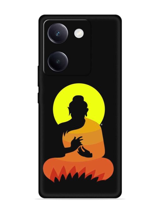 Buddha Art Black Embossed Soft Silicone Case for Vivo Y200 Pro (5G) Zapvi