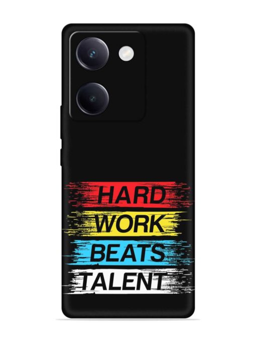 Hard Work Beats Embossed Soft Silicone Case for Vivo Y200 Pro (5G) Zapvi