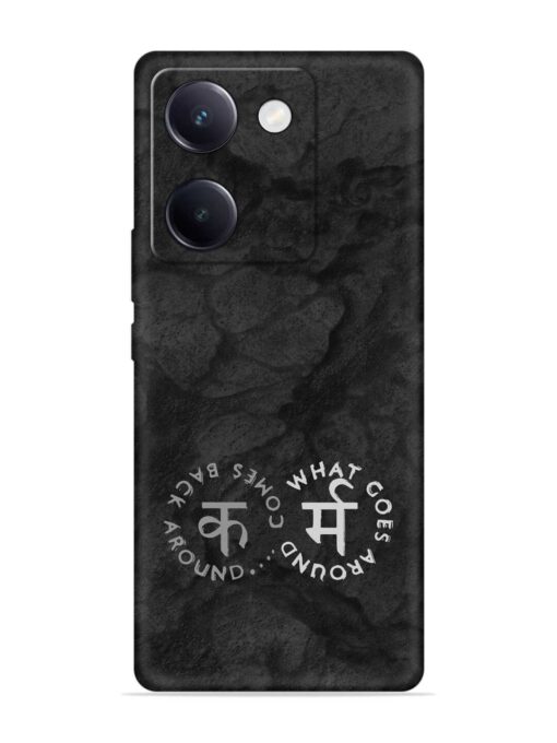 Karma Hindi Word Embossed Soft Silicone Case for Vivo Y200 Pro (5G) Zapvi