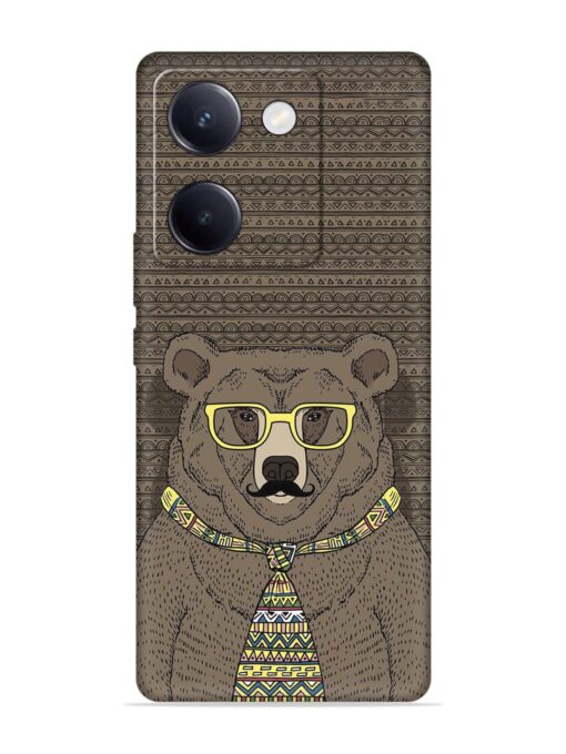 Grizzly Bear Embossed Soft Silicone Case for Vivo Y200 Pro (5G)