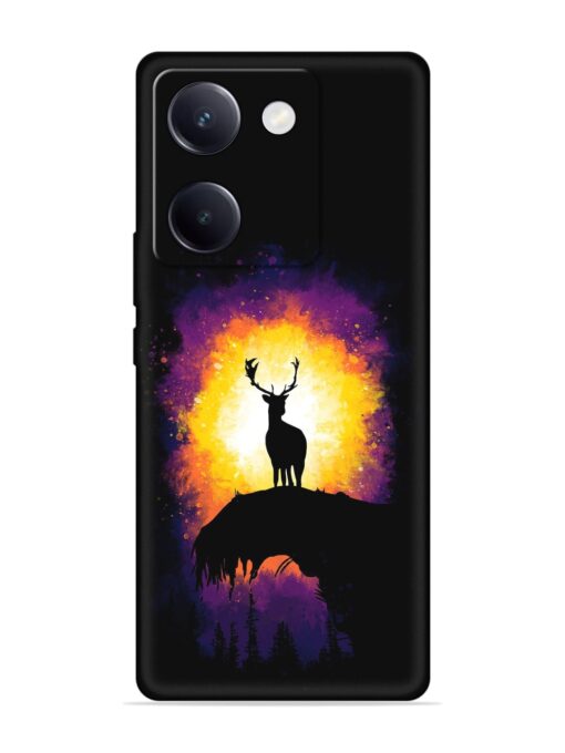 Elk Animal Art Embossed Soft Silicone Case for Vivo Y200 Pro (5G) Zapvi