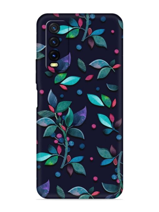 Decorative Watercolor Flower Embossed Soft Silicone Case for Vivo Y20T Zapvi