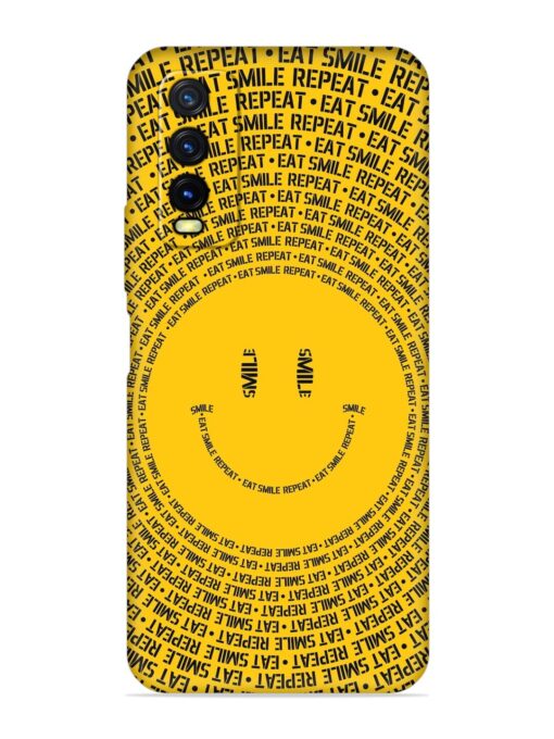 Smiley Embossed Soft Silicone Case for Vivo Y20T Zapvi