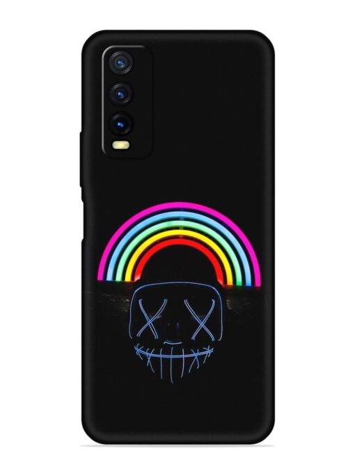 Mask Rainbow Embossed Soft Silicone Case for Vivo Y20T Zapvi