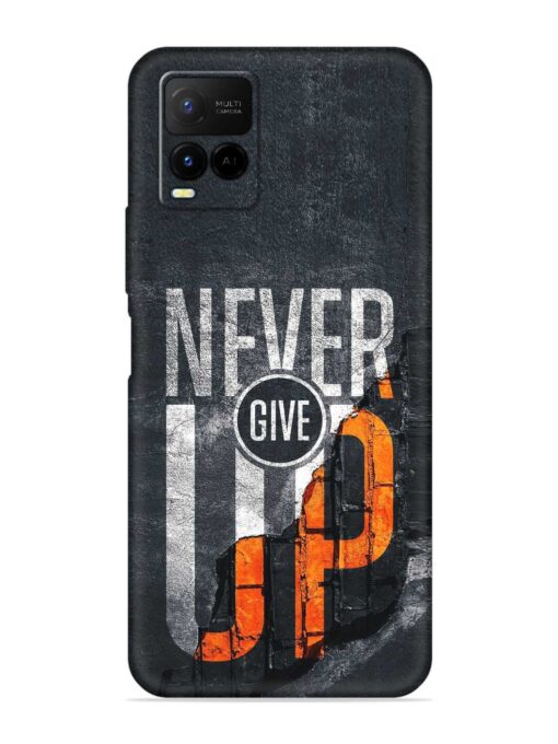 Never Give Up Embossed Soft Silicone Case for Vivo Y21