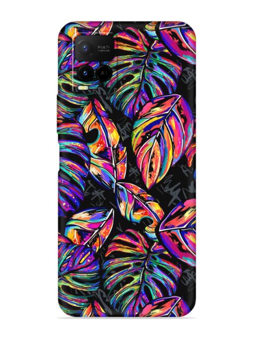 Tropical Seamless Vector Embossed Soft Silicone Case for Vivo Y21 Zapvi