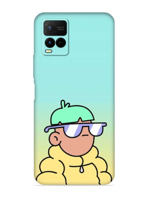 Doodles Cool Character Embossed Soft Silicone Case for Vivo Y21