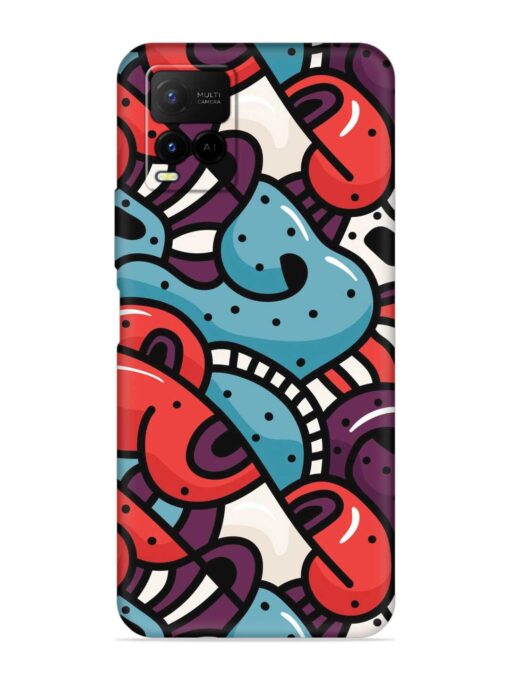 Seamless Backdrop Colorful Embossed Soft Silicone Case for Vivo Y21 Zapvi