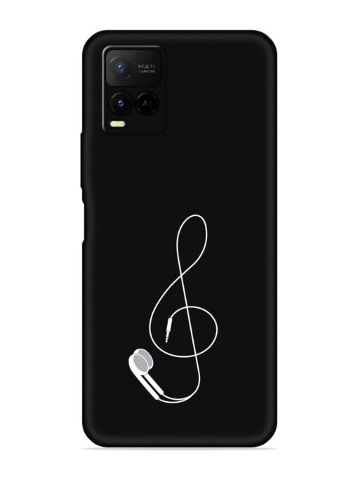 Music Earphone Vector Embossed Soft Silicone Case for Vivo Y21