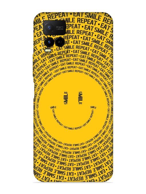 Smiley Embossed Soft Silicone Case for Vivo Y21 Zapvi